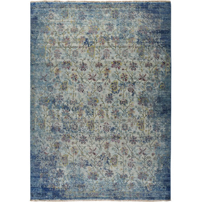 Mahal Hand-Knotted Sky Blue 9' X 12'