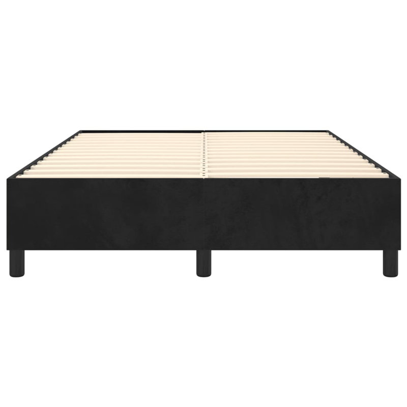 Bed Frame Velvet, Black, Double (4'6)