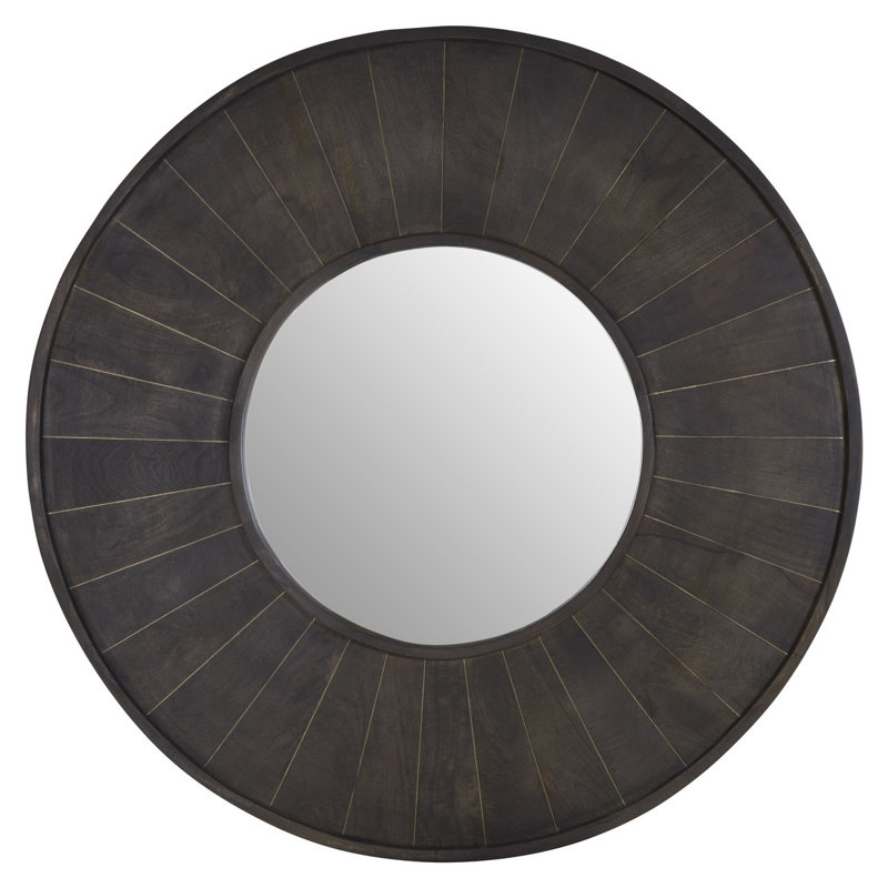 Mccarver Solid Wood Flat Wall Mirror