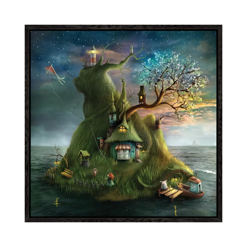 Våren by Alexander Jansson - Print on Canvas, 45.72 cm H x 45.72 cm W, Black Framed