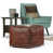 Simili cuir brun foncé