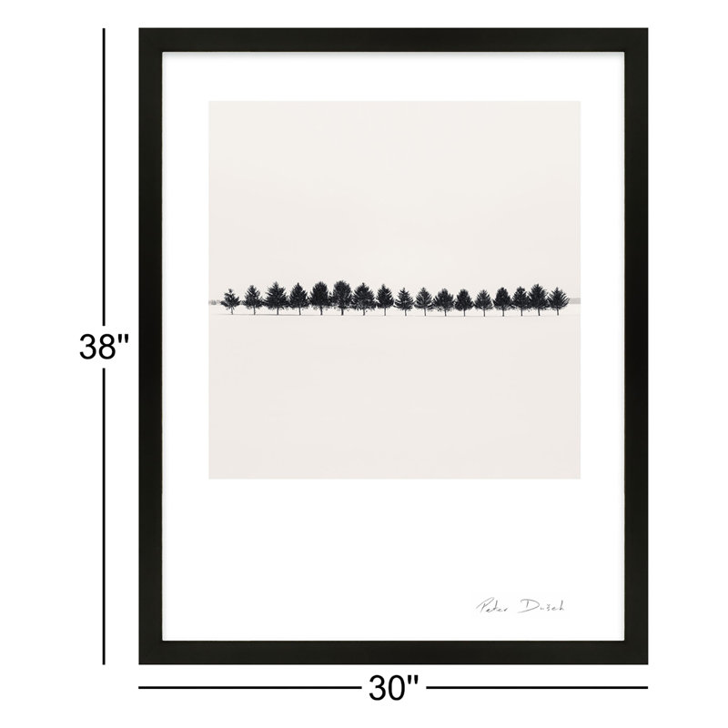 Seventeen Trees Print by Peter Dušek, 38" H x 30" W x 1.25" D, Black