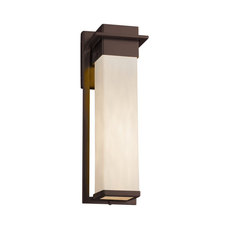 Plafonnier encastré d'extérieur à DEL Brey, Bronze foncé, H 16,5 po x l 5 po x P 5,5 po