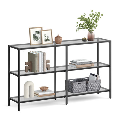 Odine Glass Top Console Table