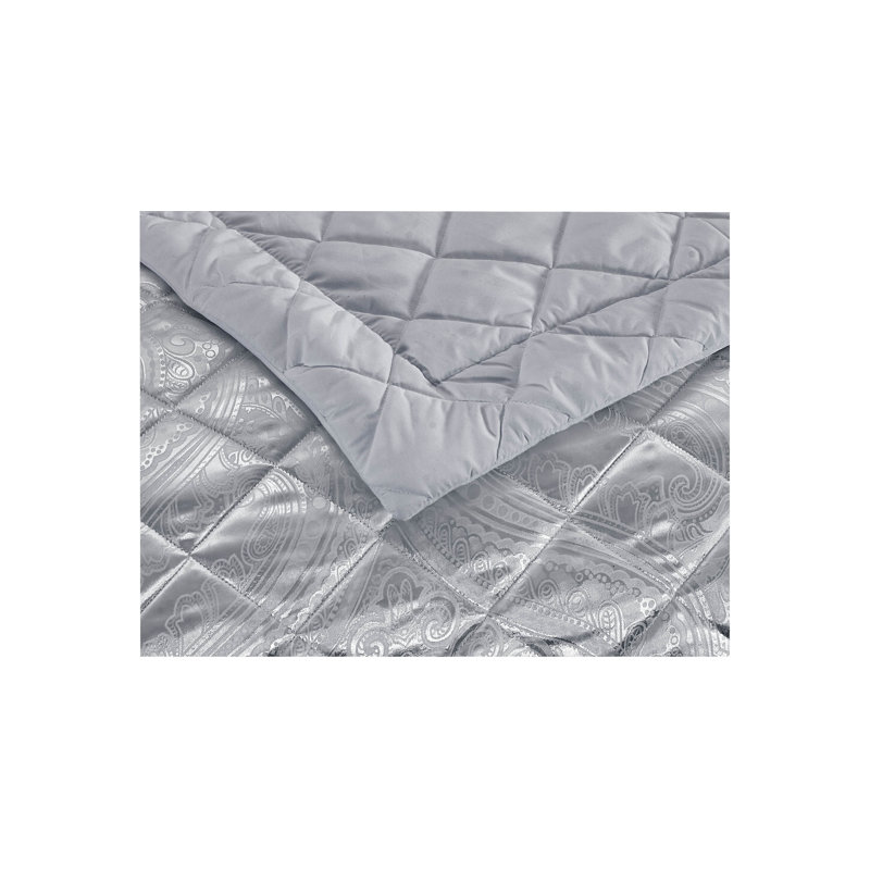 Cimarr No Pattern Bedspread, W250 x L250cm, Silver