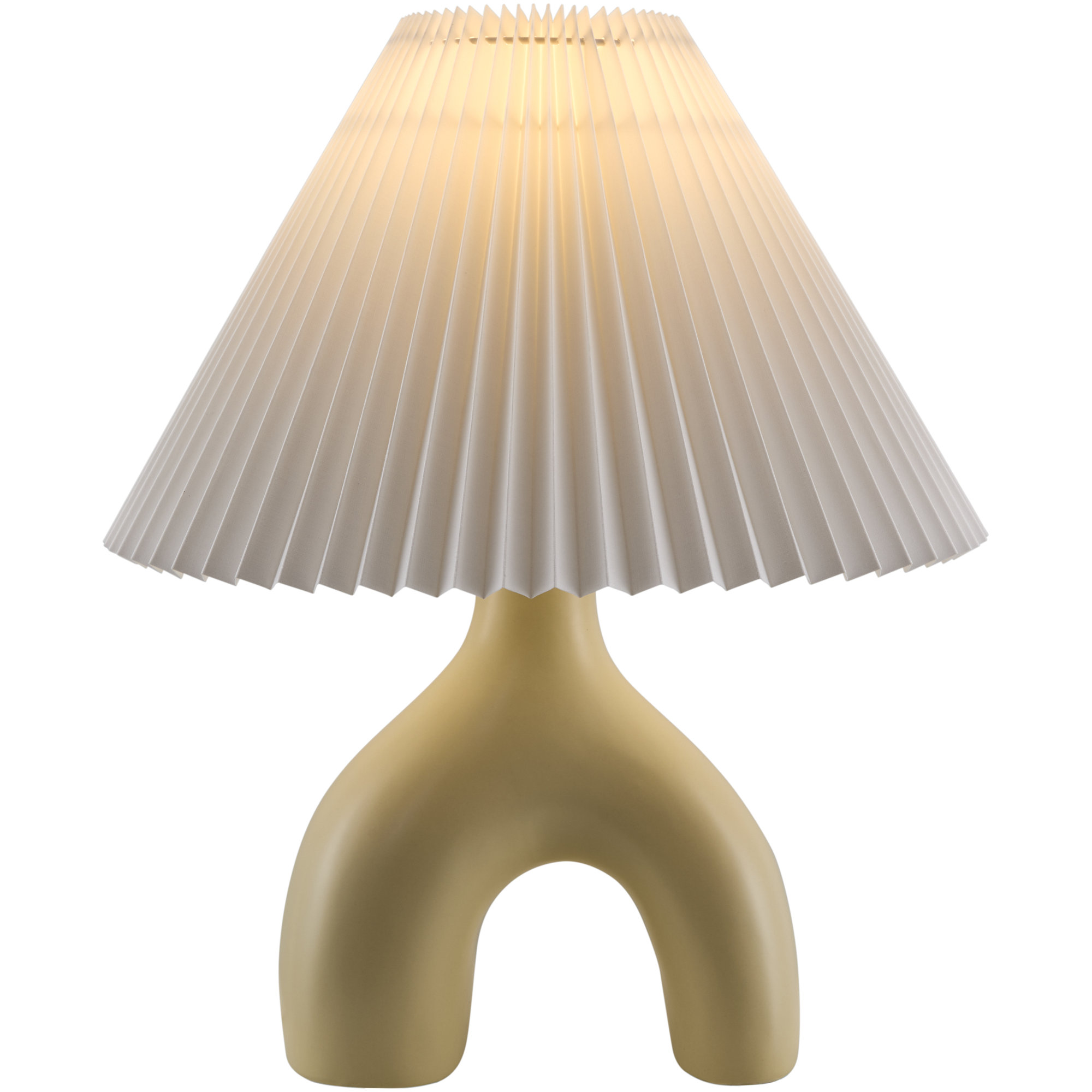 Celes Table Lamp, White, Beige