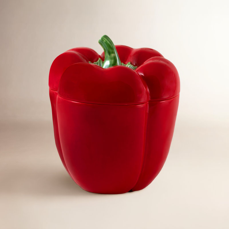 Pepper Decorative Bowl, Red,  8.27" H x 7.5" W x 7.5" D