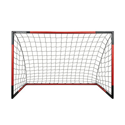 KAIHAOWIN Soccer Goal for Backyard 6x4 FT Soccer Net Training Equipment Heavy Duty Metal Frame Quick Assembly Weatherproof Thick Deep Net Ground Stakes Portable for Indoor Outdoor Lawn Park Beach