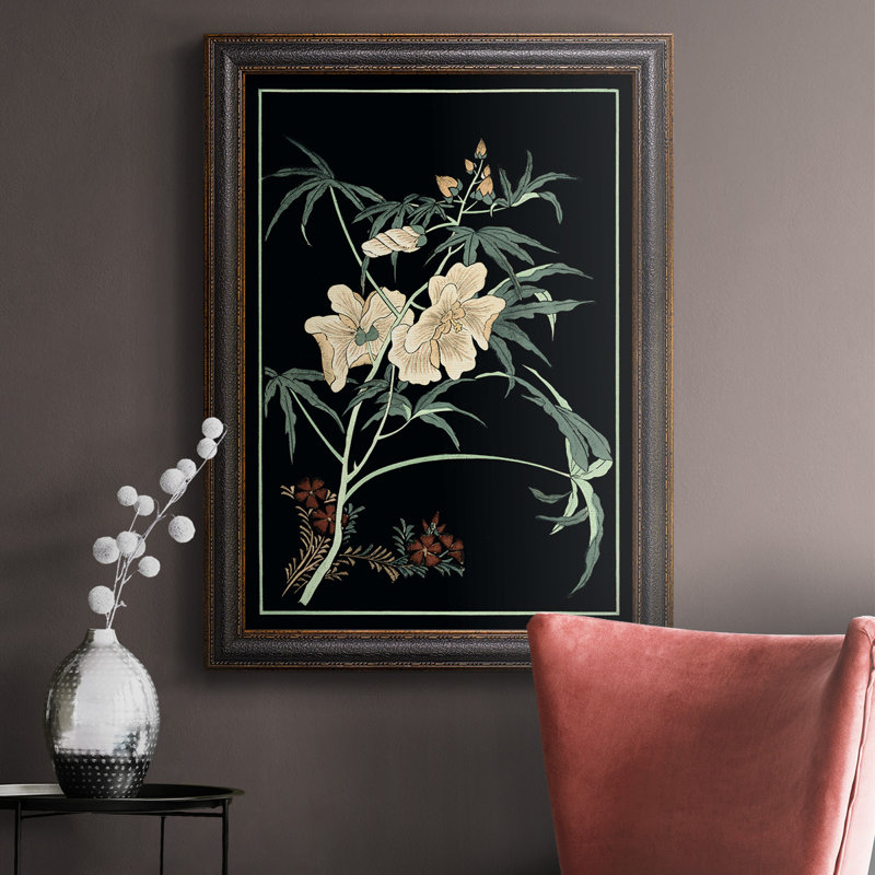 Midnight Floral II - reproduction d'art sur toile, H 36 po x l 24 po x P 2,5 po