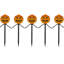 Ensemble de 5 marqueurs d'Halloween effrayants Jack-o-Lantern - lumières claires 15 po
