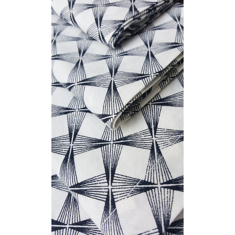 Thaksin Cotton Geometric Square, Black