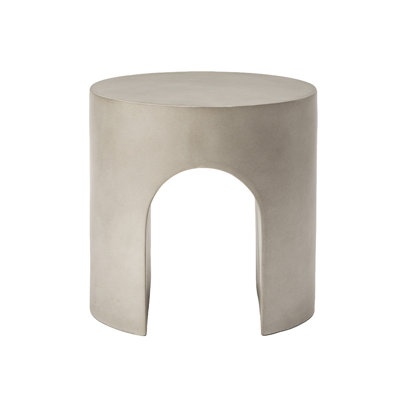 Table d'appoint Arch Cylinder Mgo, gris