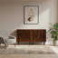 Buffet bahut, ensemble de 2 armoires de rangement avec tablettes réglables-1462539463