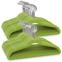 Honey-Can-Do Light Green Slim-Profile Non-Slip Velvet Hangers