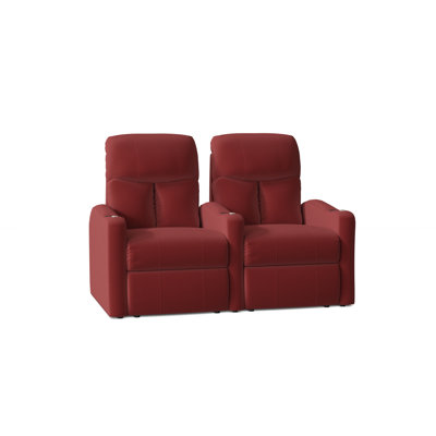 Upholstered Home Theater Seating with Cup Holder