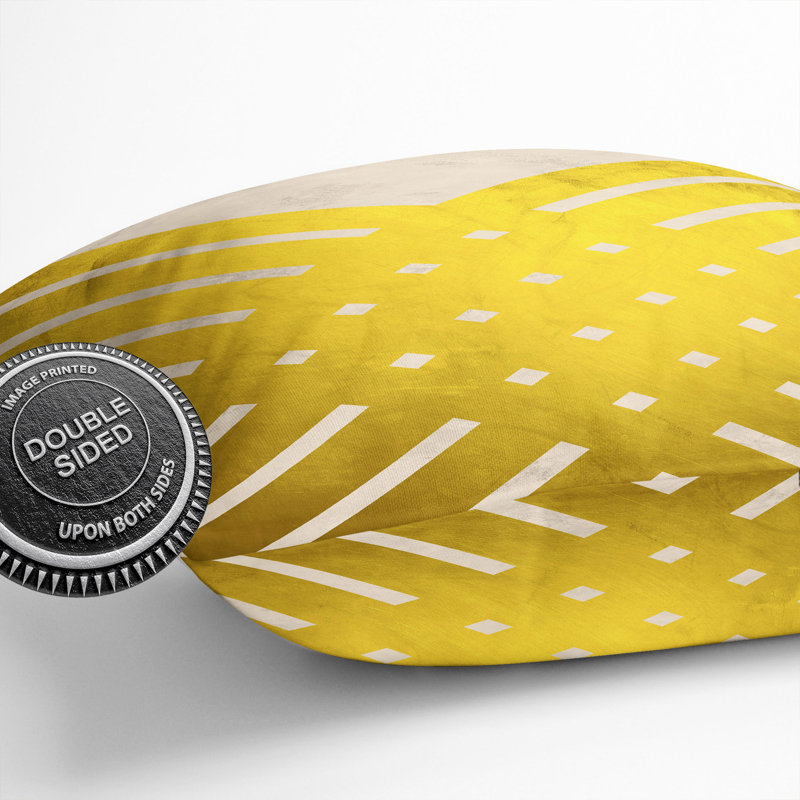 Golden Lattice Square Throw Cushion, 40cm H x 40cm W x 15cm D