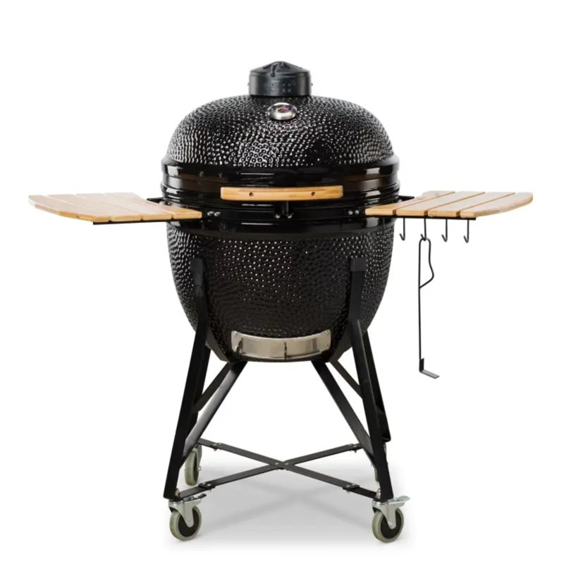 Kamado Bono 27.9cm W Wood Pellet Grill, Black