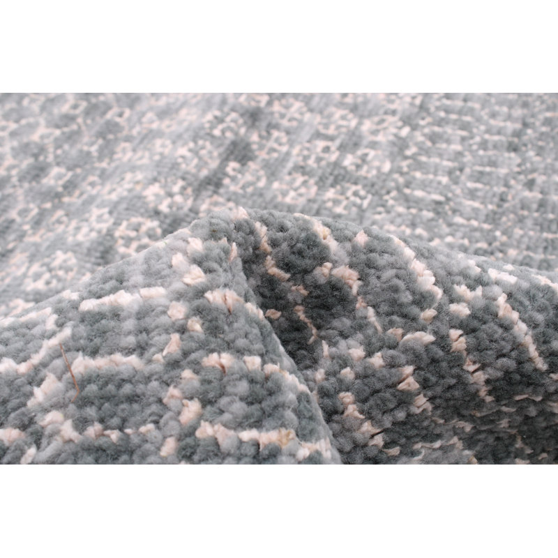 Tenyia One-of-a-Kind 7'11" X 9'9" New Age Area Rug in Dark Gray