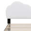 Lit plateforme tapissier avec tête de lit en forme de nuage