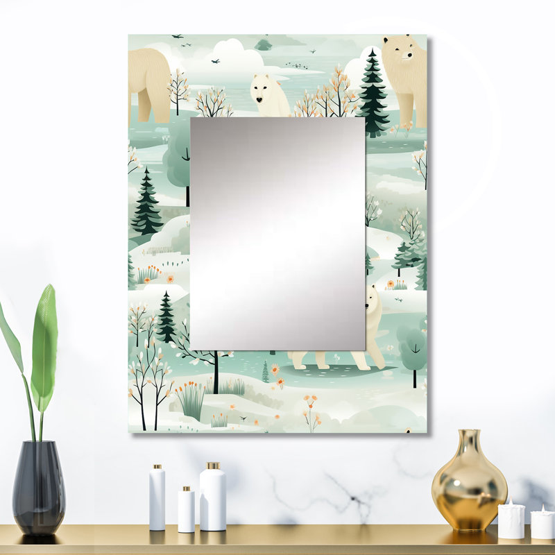 Décoration murale arctique ours polaire arctique, 32 po x 24 po