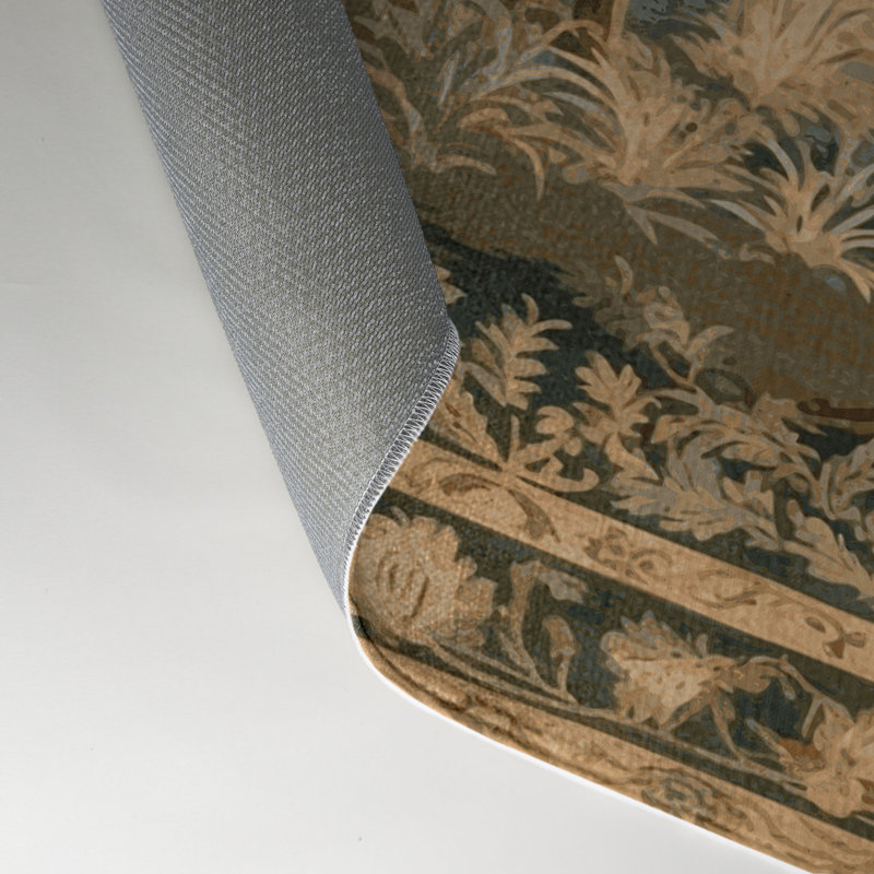 Tapis d'intérieur et d'extérieur brun français, Rectangle 9 pi x 12 pi
