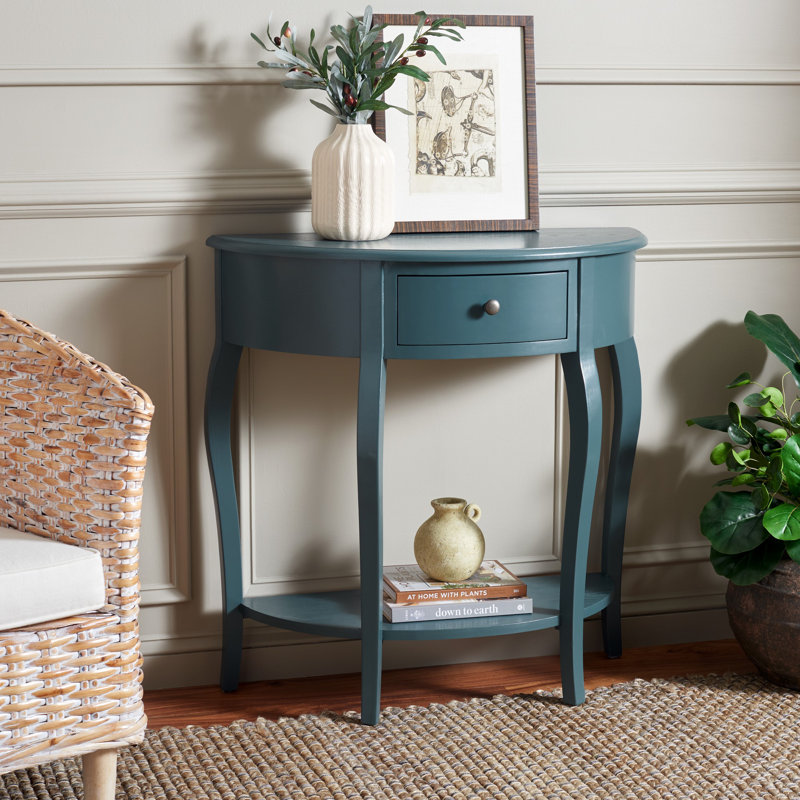 Console en bois massif 32,7 po Sadie, Sarcelle ardoise
