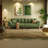 Log Style Cream Fabric Sofa 110.24'' Upholstered Sofa