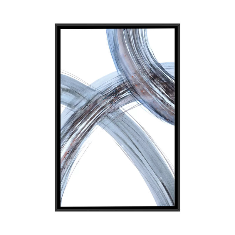 « lines ii », impression sur toile, H 26 po x l 18 po x P 1,5 po, Toile avec cadre noir, Pas de tapis