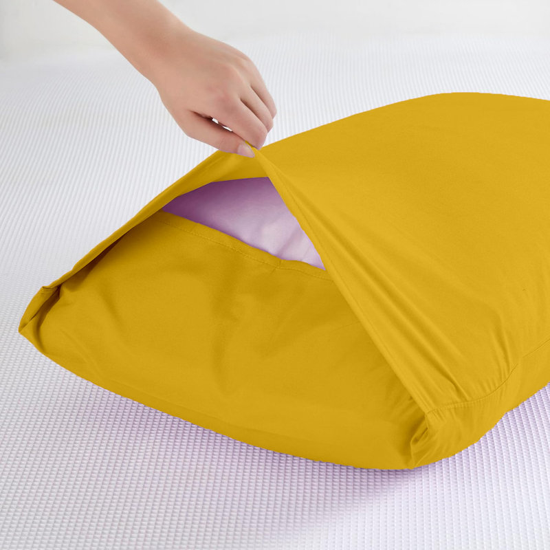 Taies d'oreiller en microfibre brossée Easy Care, Taie d'oreiller très grande, Yellow
