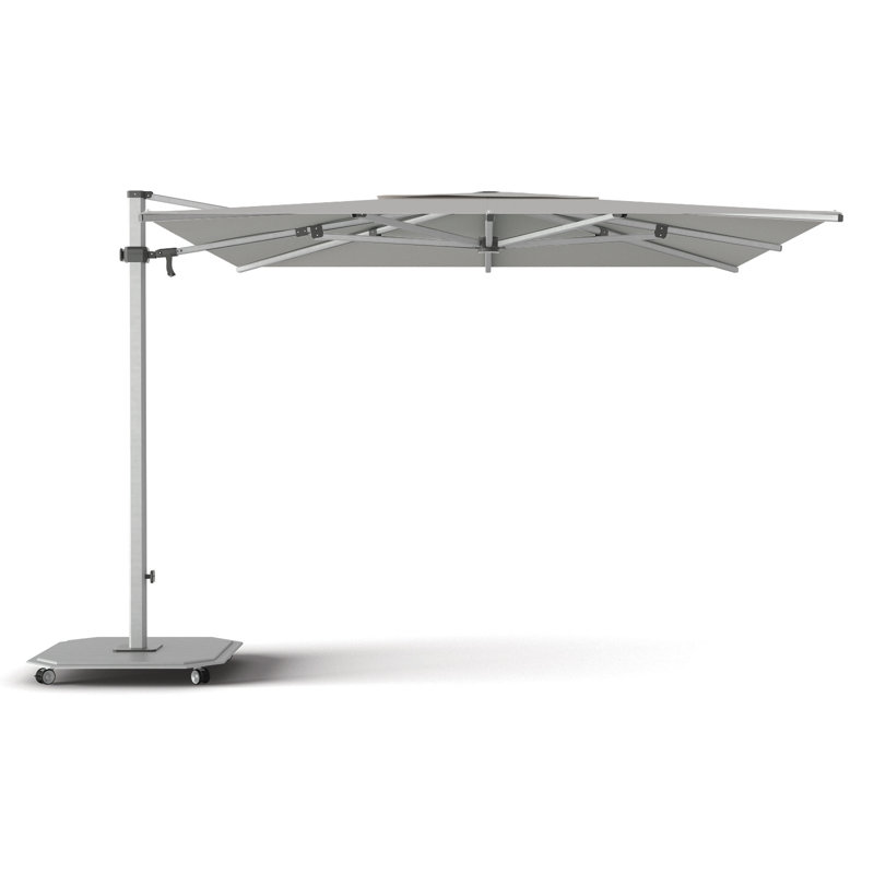216'' W Sunbrella® Cantilever Umbrella, Natté Gray Chiné, Silver Anodized