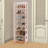 8 Tiers Tall Rectangular Acrylic Floorstanding Shoe Rack Shoe Storage Shelf For Entryway Pink Clear-20439786
