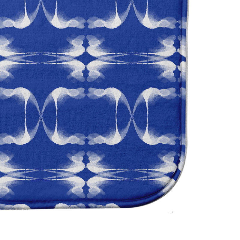 Tapis pour salle de bain higgston, l 17 po x L 24 po, Bleu