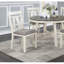 Ensemble de salle à manger pour 4 personnes avec table ronde et 4 chaises d'appoint, plateau en bois Clean Lines-677036970-677036969