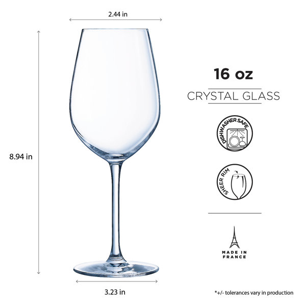 Chef & Sommelier Bellevue 6 - Piece 8oz. Lead Free Crystal Flute Glassware  Set & Reviews