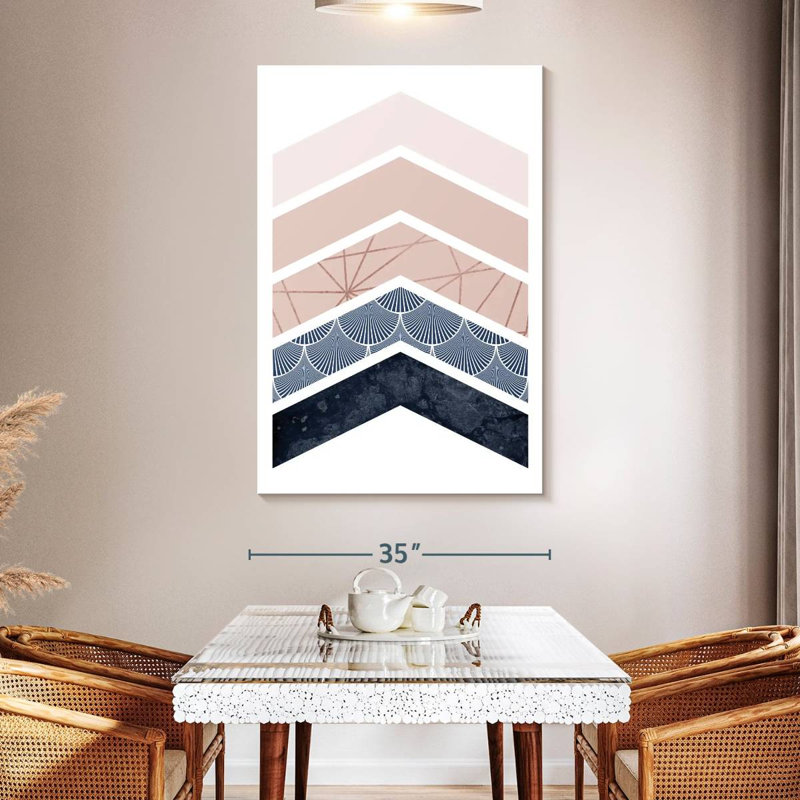 Avery Pink Navy I, 51" H x 34" W