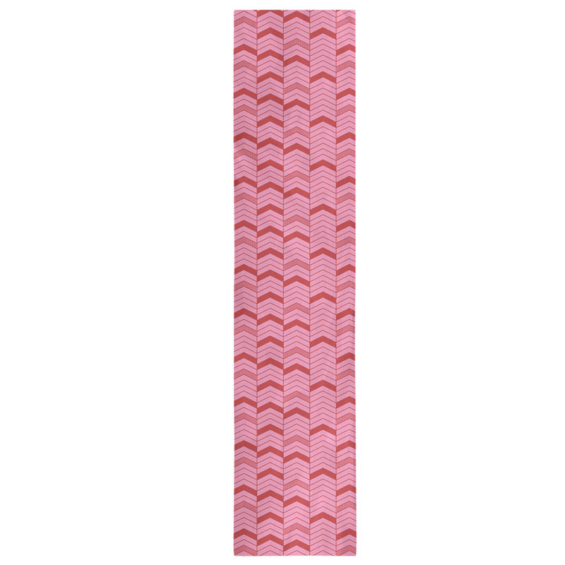 Chemin de table Festive Hol, L 90 po x l 16 po, Rose / Rouge, Polyester