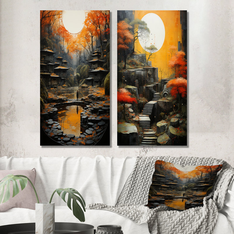 Ensemble de salon Zen Wall Harmony, H 28 po x l 25 po, Toile tendue
