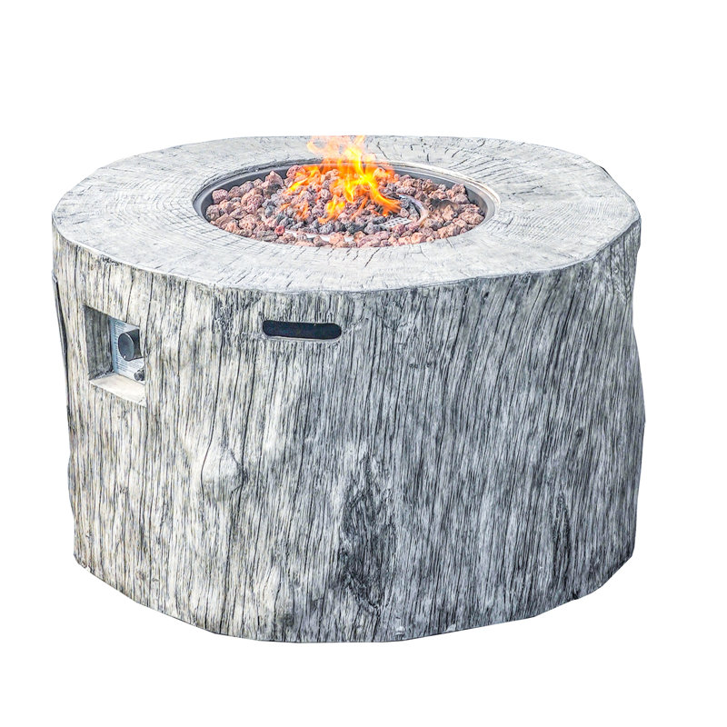 Fabriana Free Form Concrete Propane Smokeless Fire Pit Table
