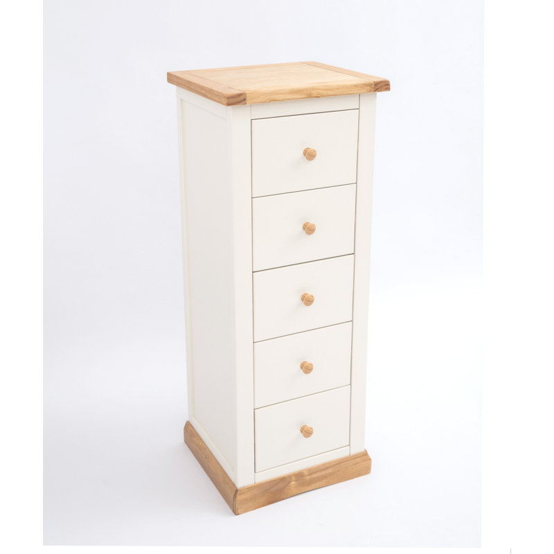 45cm W 5 - Drawer Chest of Drawers, White