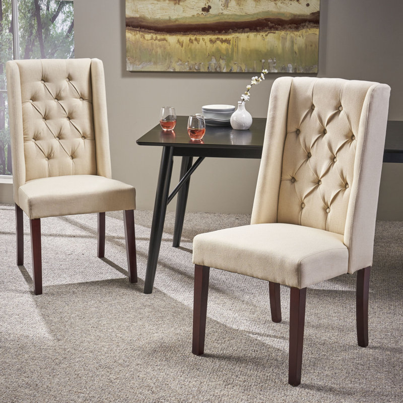 Chaise de salle à manger [ensemble de 2 pièces], Beige