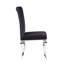 Ensemble de 2 chaises d'appoint en tissu noir et acier inoxydable Fabiola