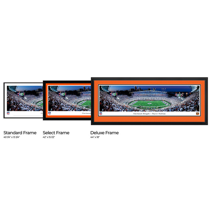 Cincinnati Bengals - Paycor Stadium by James Blakeway - Panoramic Print, Black Framed, 42" W x 15.5" H