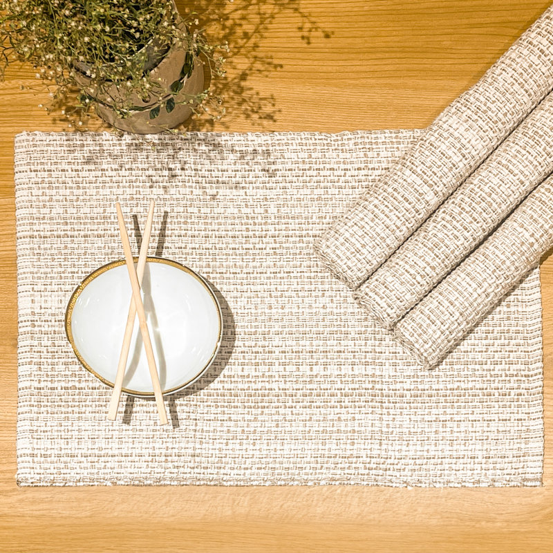 Ensemble de 4 napperons Pebble, Beige