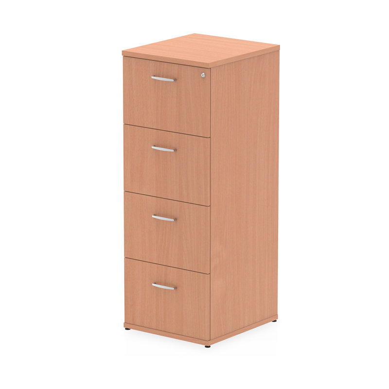 Impulse 50cm Wide 4 -Drawer File Cabinet, Beech