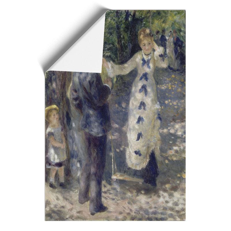 The Swing by Pierre-Auguste Renoir - Unframed Painting, 42cm H x 30cm W x 0.1cm D