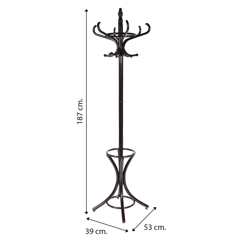 Clancie Solid Wood Freestanding 6 - Hook Coat Rack