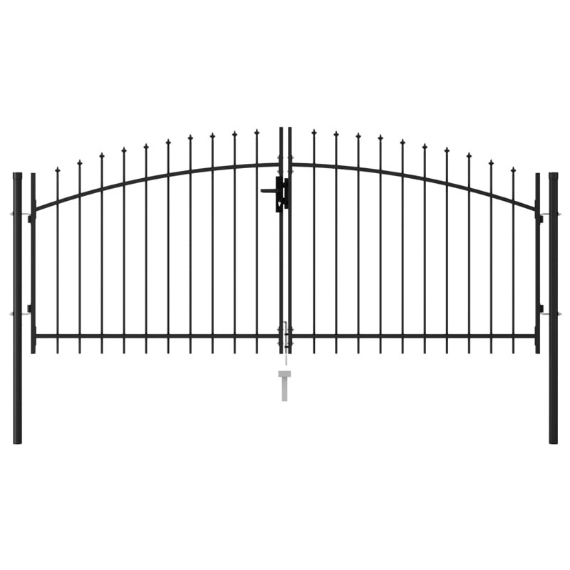Barrière en métal noir Iberia, H 4,1 pi x l 9,8 pi
