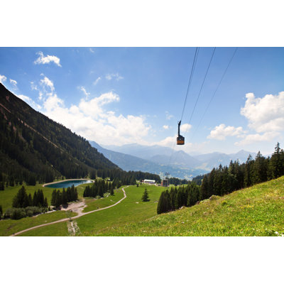 Cable Car At Nebelhorn by Lenawurm - Wrapped Canvas Print
