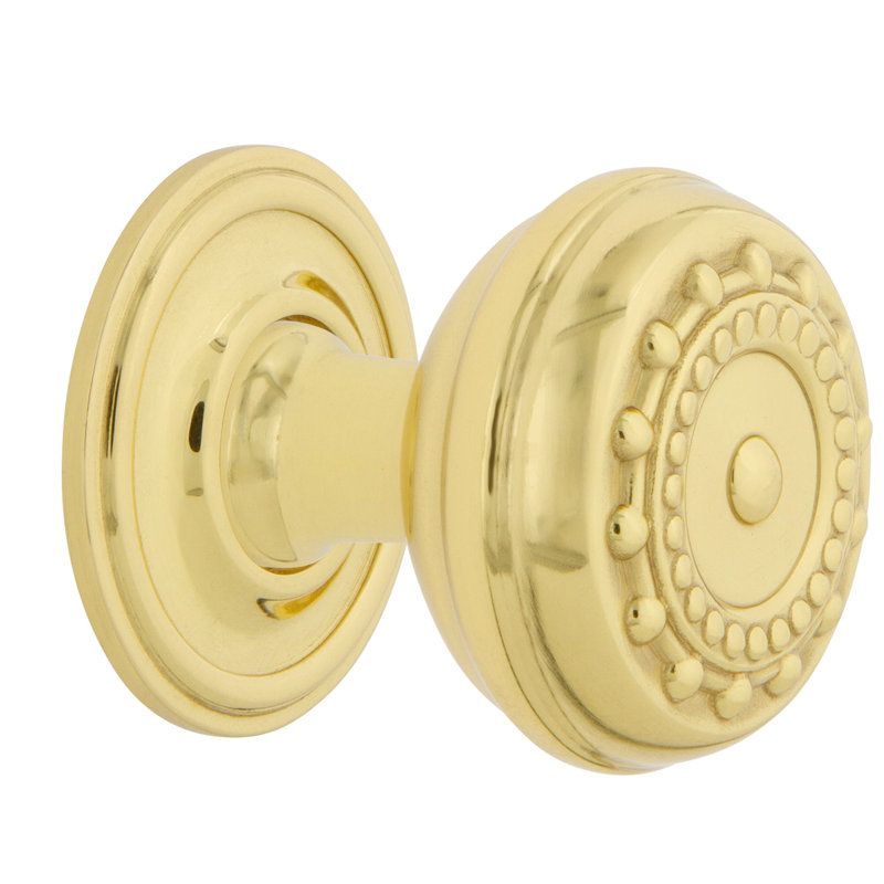 Meadows 1 3/8" Diameter Round Knob, Polished Brass