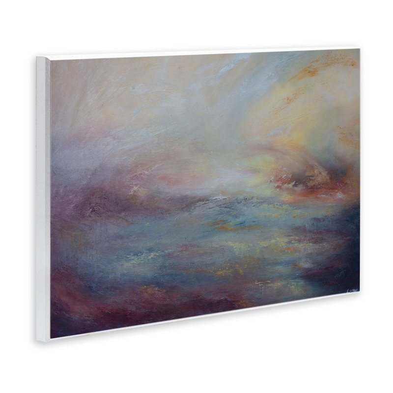  Golden Hour Swirled Abstract Wall Plaque Art by Lydia Orange, H 10 po x l 15 po